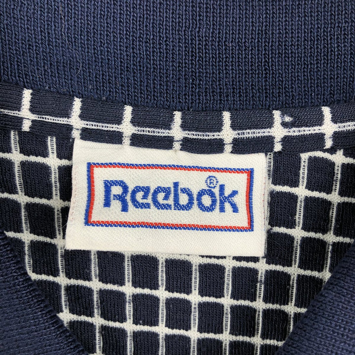 Reebok short-sleeved polo shirt, men's size L (equivalent to size L) unclear navy blue type Vintage Second Hand