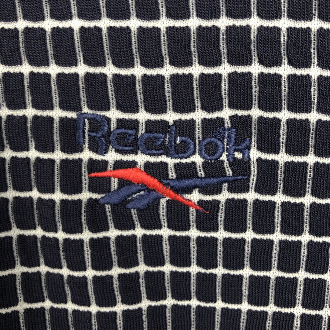 Reebok short-sleeved polo shirt, men's size L (equivalent to size L) unclear navy blue type Vintage Second Hand
