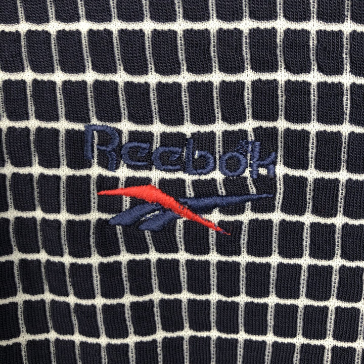 Reebok short-sleeved polo shirt, men's size L (equivalent to size L) unclear navy blue type Vintage Second Hand