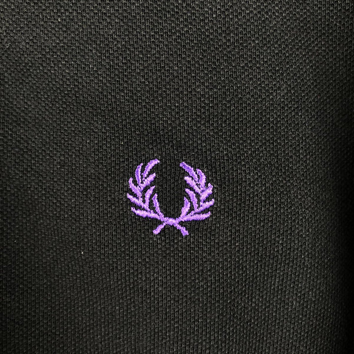 Fred Perry short sleeve polo shirt, size M for men cotton black type Vintage Second Hand