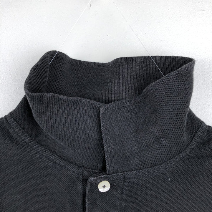 1990'S Brooks Brothers GOLDEN FLEECE Short-Sleeve Polo Shirt, Made in USA, Men's Size L (Equivalent), Vintage cotton black type Vintage Second Hand