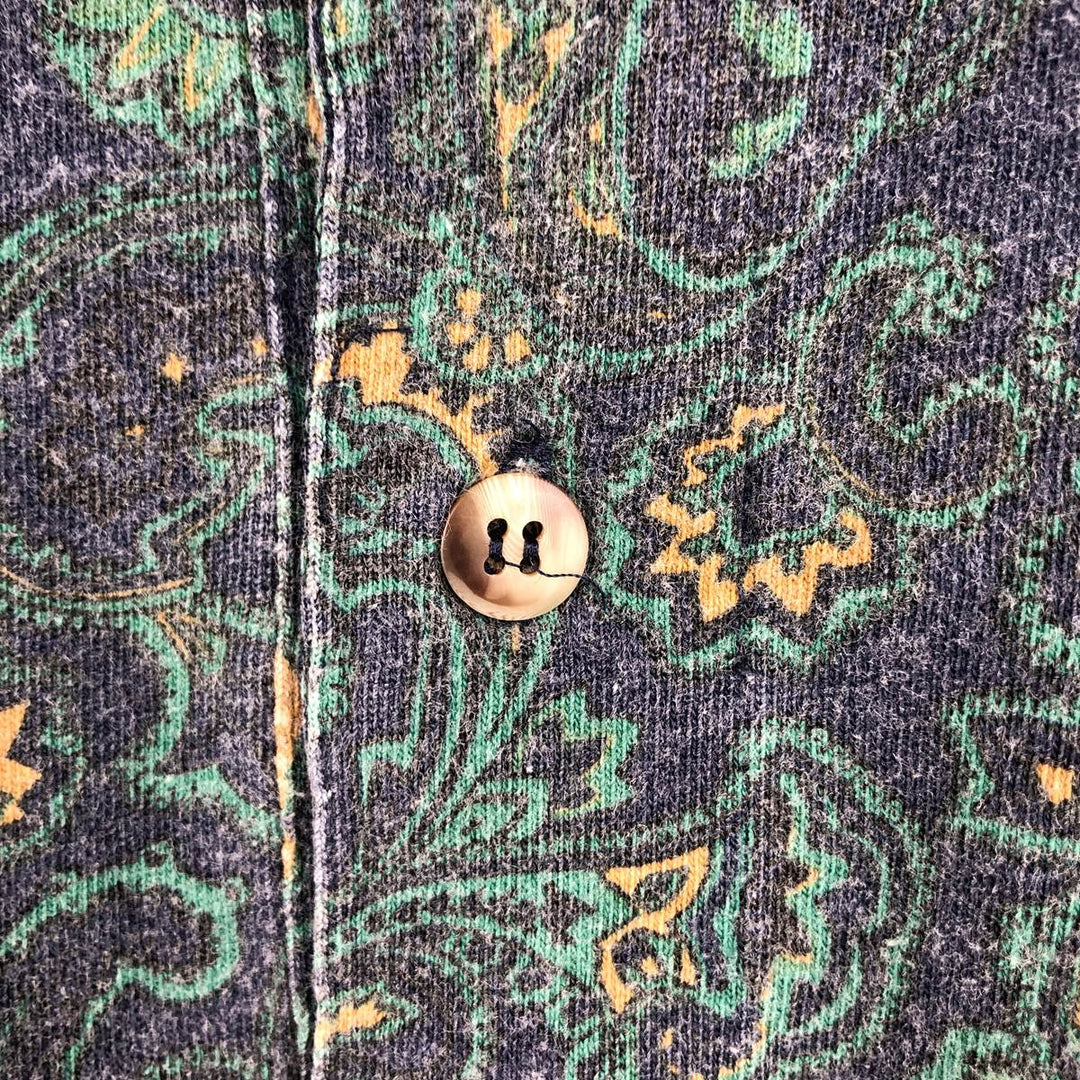 90'S GAP Old Gap Paisley Pattern Short-Sleeve Polo Shirt, Men's Size L (Equivalent), Vintage cotton navy blue type Vintage Second Hand