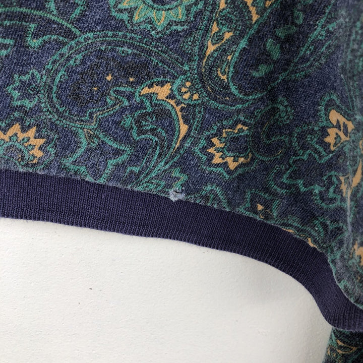 90'S GAP Old Gap Paisley Pattern Short-Sleeve Polo Shirt, Men's Size L (Equivalent), Vintage cotton navy blue type Vintage Second Hand