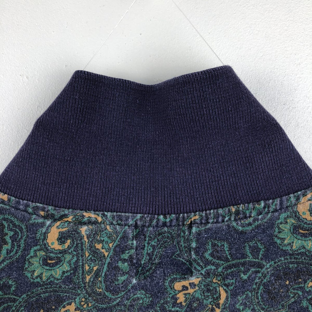90'S GAP Old Gap Paisley Pattern Short-Sleeve Polo Shirt, Men's Size L (Equivalent), Vintage cotton navy blue type Vintage Second Hand