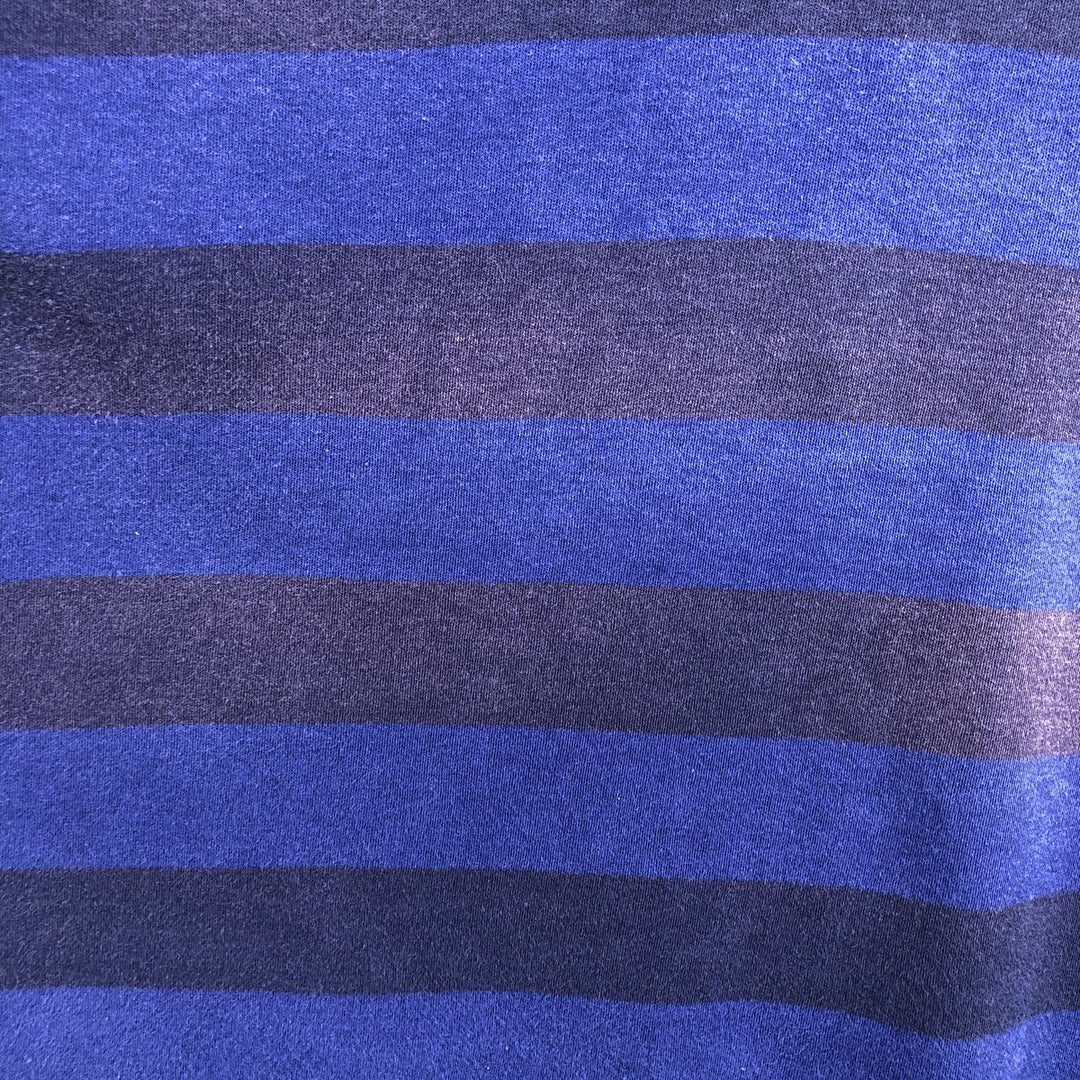 Ralph Lauren Polo by Ralph Lauren Short-Sleeve Striped Polo Shirt, Men's Size XL (approx.) cotton navy blue type Vintage Second Hand