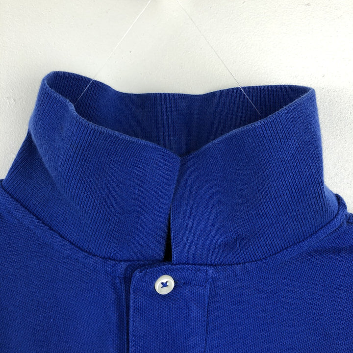 Ralph Lauren POLO by Ralph Lauren CUSTOM FIT Big Pony Short Sleeve Polo Shirt Men's M size cotton blue type Vintage Second Hand