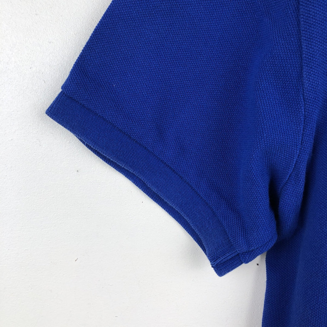 Ralph Lauren POLO by Ralph Lauren CUSTOM FIT Big Pony Short Sleeve Polo Shirt Men's M size cotton blue type Vintage Second Hand