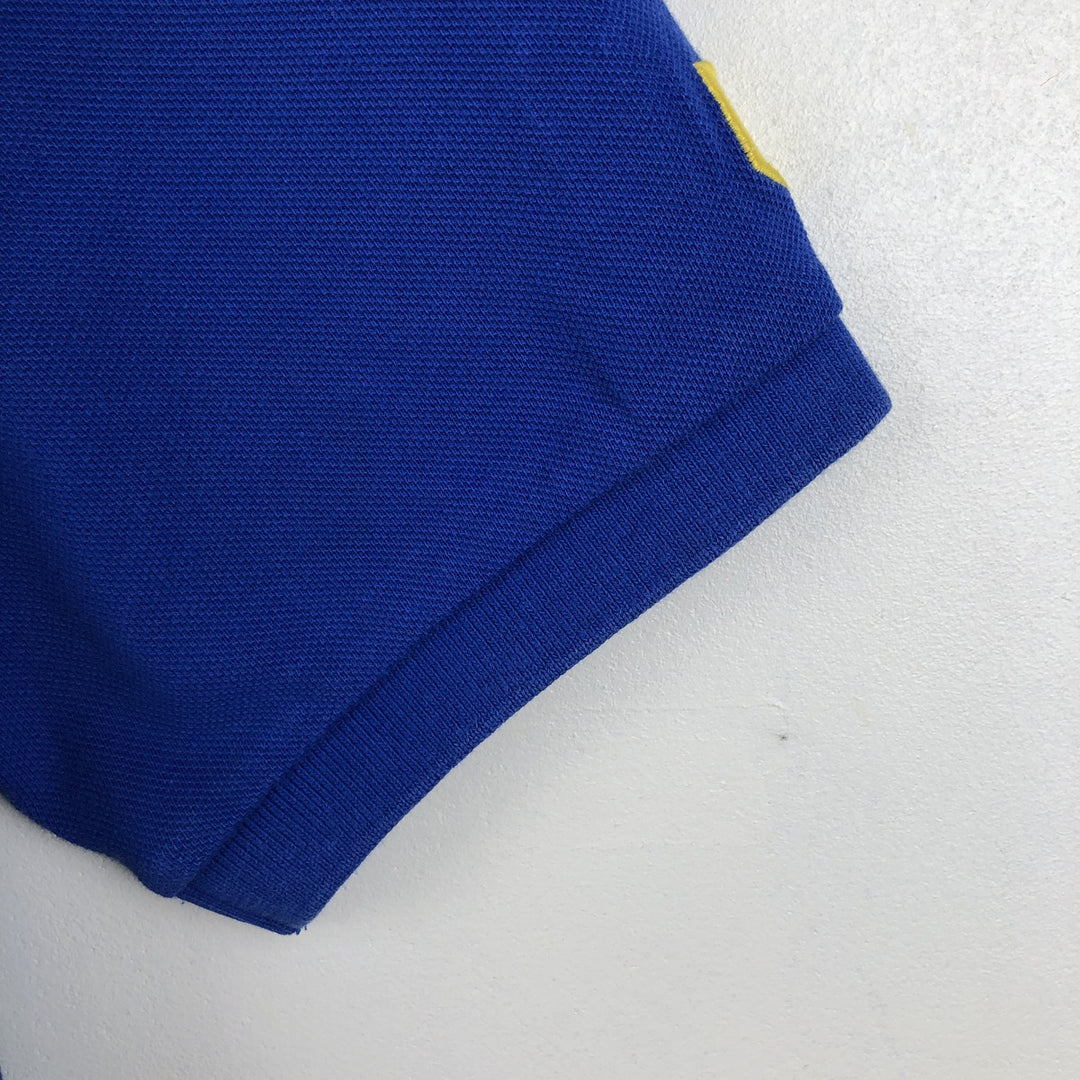 Ralph Lauren POLO by Ralph Lauren CUSTOM FIT Big Pony Short Sleeve Polo Shirt Men's M size cotton blue type Vintage Second Hand