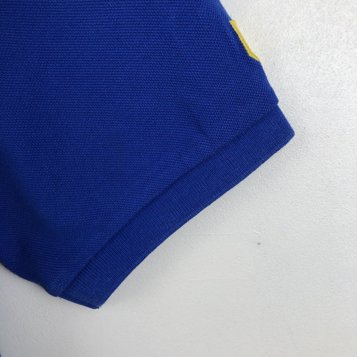 Ralph Lauren POLO by Ralph Lauren CUSTOM FIT Big Pony Short Sleeve Polo Shirt Men's M size cotton blue type Vintage Second Hand