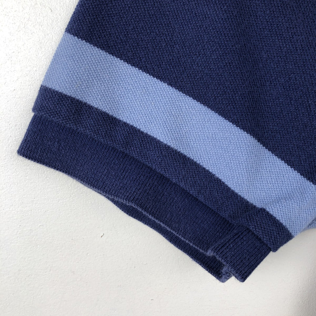 Ralph Lauren POLO by Ralph Lauren short sleeve striped polo shirt, men's size M cotton navy blue type Vintage Second Hand