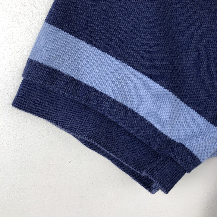 Ralph Lauren POLO by Ralph Lauren short sleeve striped polo shirt, men's size M cotton navy blue type Vintage Second Hand