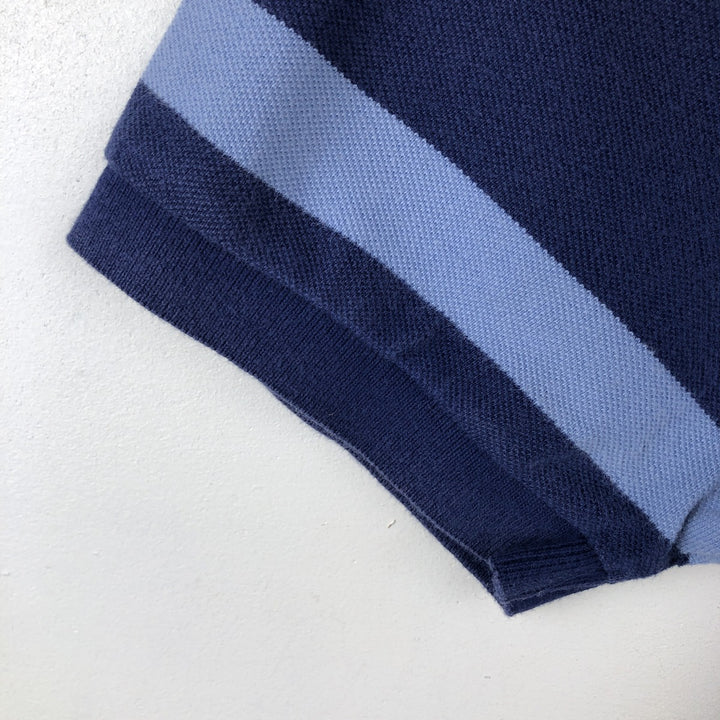 Ralph Lauren POLO by Ralph Lauren short sleeve striped polo shirt, men's size M cotton navy blue type Vintage Second Hand