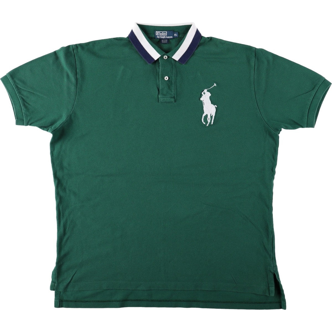 Ralph Lauren POLO by Ralph Lauren Big Pony Short Sleeve Polo Shirt Men's XL cotton green type Vintage Second Hand