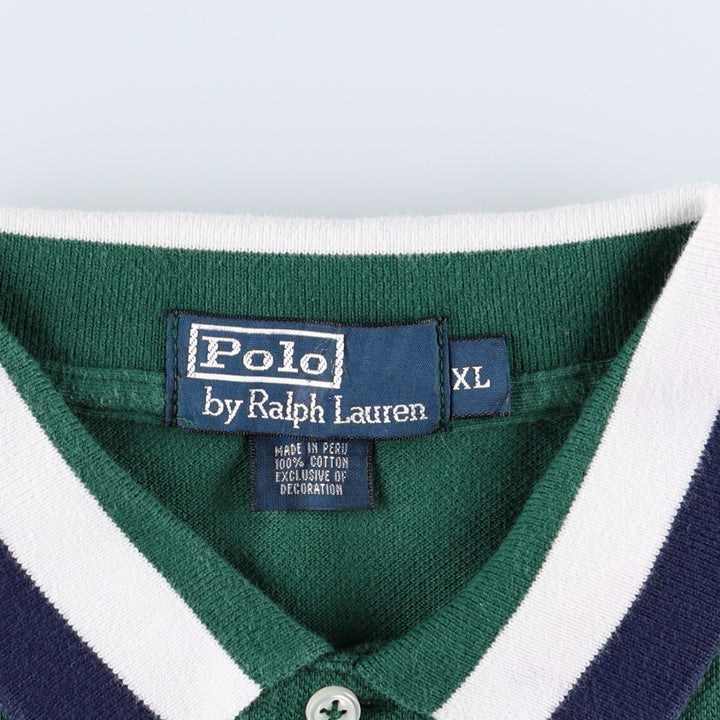 Ralph Lauren POLO by Ralph Lauren Big Pony Short Sleeve Polo Shirt Men's XL cotton green type Vintage Second Hand