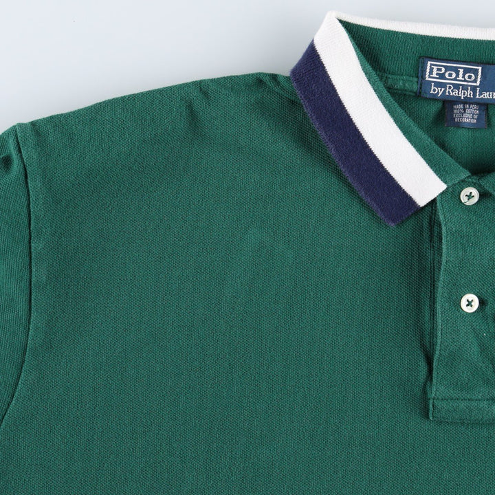 Ralph Lauren POLO by Ralph Lauren Big Pony Short Sleeve Polo Shirt Men's XL cotton green type Vintage Second Hand