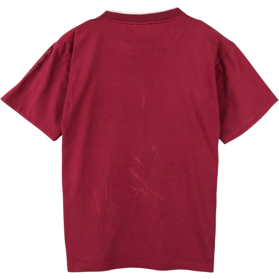 90'S BELTON College T-shirt, Made in USA, Men's Size M (approx.), Vintage cotton red type Vintage Second Hand