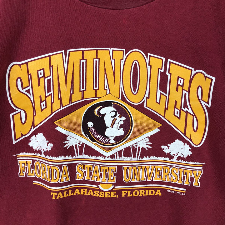 90'S BELTON College T-shirt, Made in USA, Men's Size M (approx.), Vintage cotton red type Vintage Second Hand