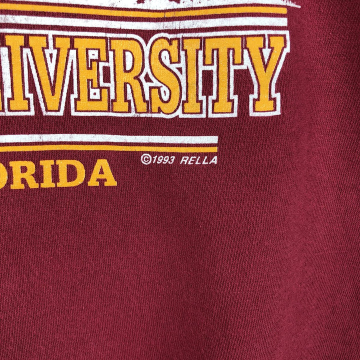90'S BELTON College T-shirt, Made in USA, Men's Size M (approx.), Vintage cotton red type Vintage Second Hand