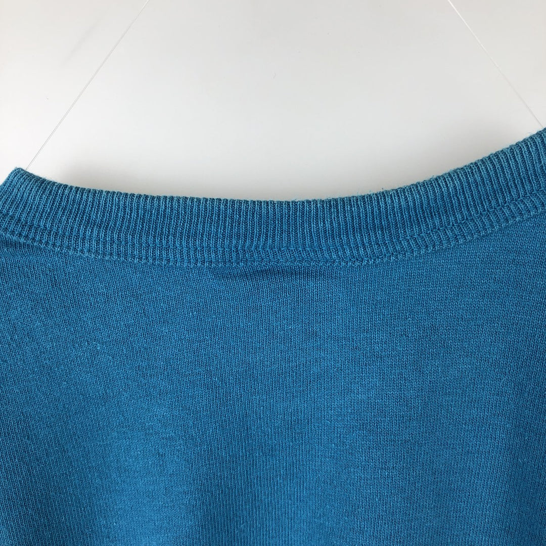 90'S Champion College T-shirt, Made in USA, Men's L size, Vintage cotton Blue type light blue Vintage Second Hand