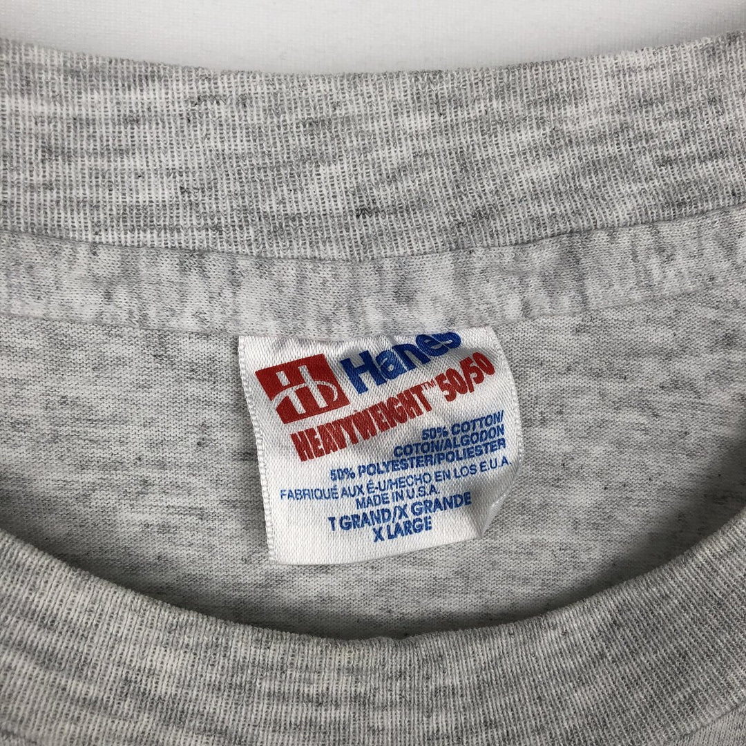 90'S Hanes HEAVYWEIGHT 50 cotton gray type Vintage Second Hand