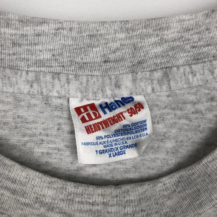 90'S Hanes HEAVYWEIGHT 50 cotton gray type Vintage Second Hand