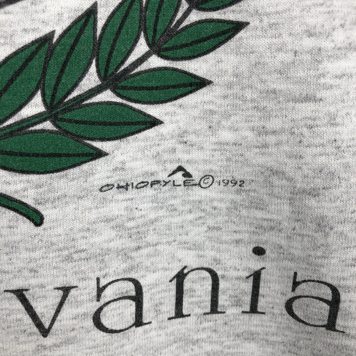 90'S Hanes HEAVYWEIGHT 50 cotton gray type Vintage Second Hand