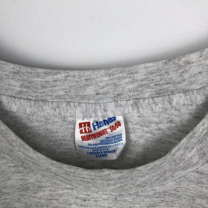 90'S Hanes HEAVYWEIGHT 50 cotton gray type Vintage Second Hand