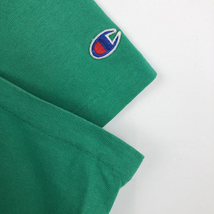 80s-90'S Champion FIGHTIN' IRISH Notre Dame University College T-shirt, Made in USA, Men's Size L (approx.), Vintage cotton green type Vintage Second Hand