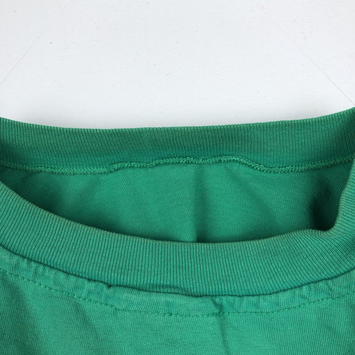 80s-90'S Champion FIGHTIN' IRISH Notre Dame University College T-shirt, Made in USA, Men's Size L (approx.), Vintage cotton green type Vintage Second Hand