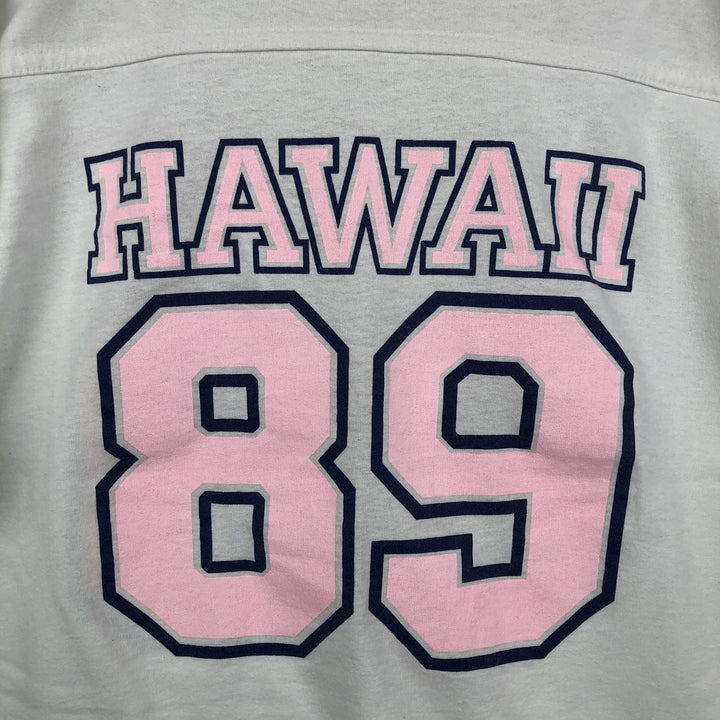 ~90'S ALORE Football T-shirt, Made in USA, Women's Size M (approx.), Vintage polyester white type Vintage Second Hand
