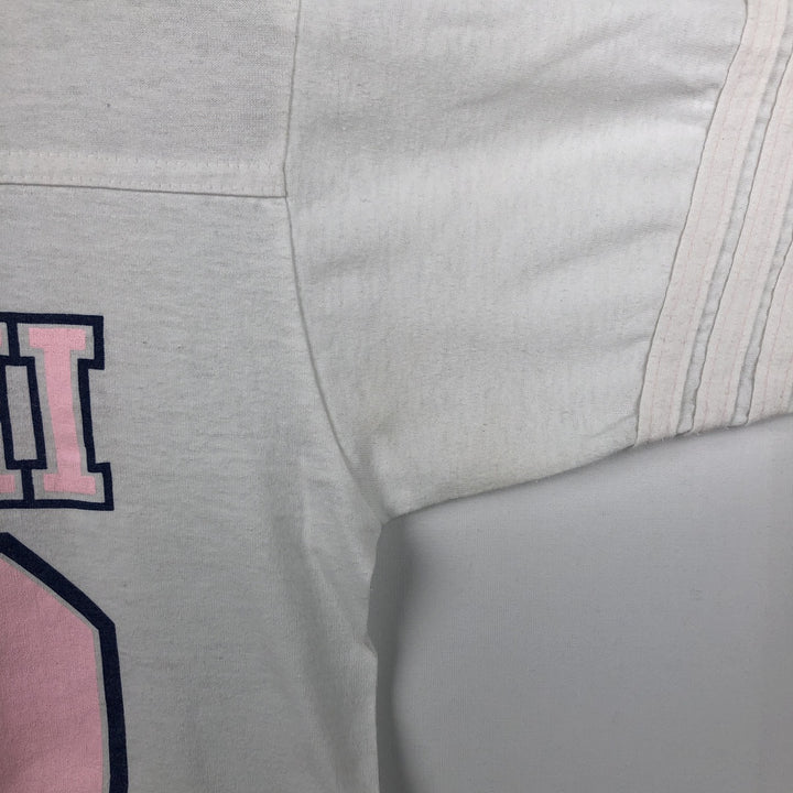 ~90'S ALORE Football T-shirt, Made in USA, Women's Size M (approx.), Vintage polyester white type Vintage Second Hand