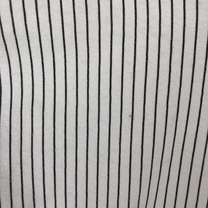 80s-90'S Disney Mickey Mouse Stripe Pattern Character Print T-Shirt, Made in USA, Men's Size S (Equivalent), Vintage unclear white type Vintage Second Hand
