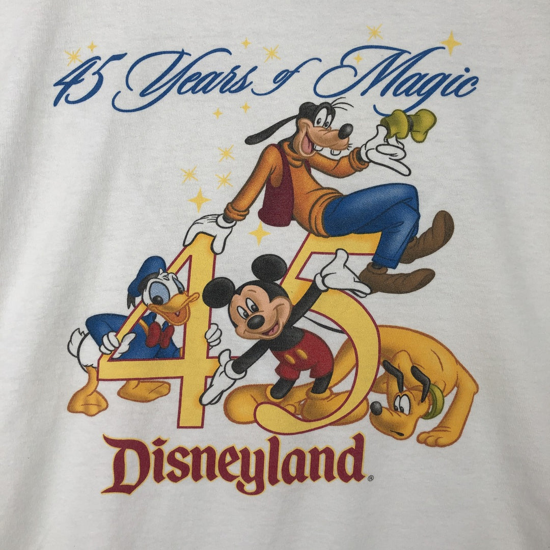 90'S Disneyland DISNEY Disney Character Print T-Shirt, Made in USA, Men's XL equivalent, Vintage cotton white type Vintage Second Hand