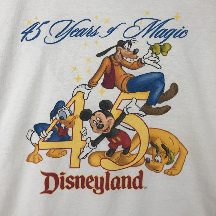 90'S Disneyland DISNEY Disney Character Print T-Shirt, Made in USA, Men's XL equivalent, Vintage cotton white type Vintage Second Hand