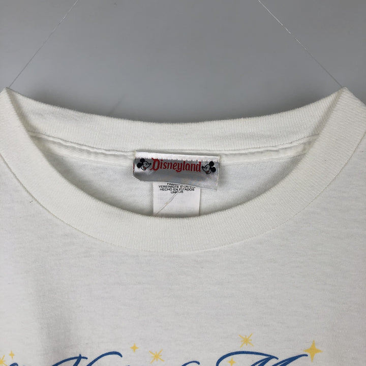 90'S Disneyland DISNEY Disney Character Print T-Shirt, Made in USA, Men's XL equivalent, Vintage cotton white type Vintage Second Hand