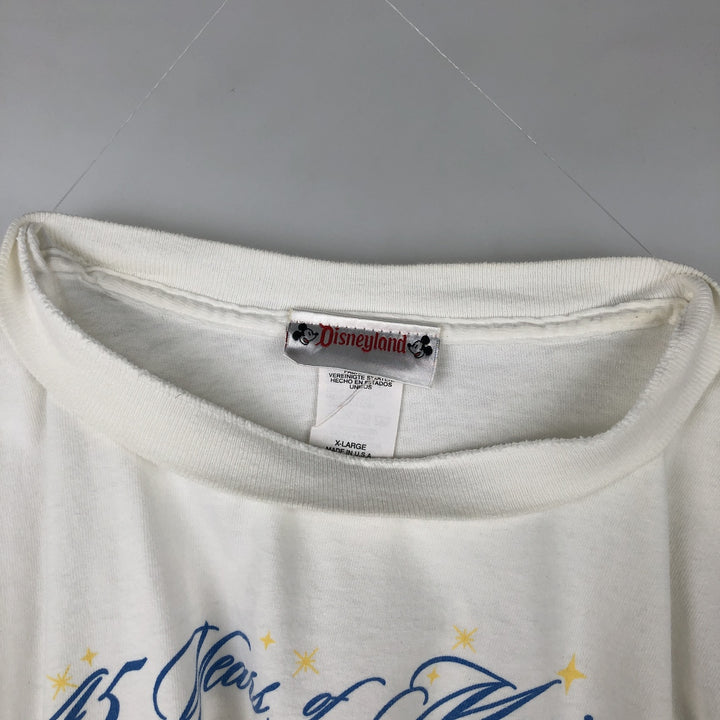 90'S Disneyland DISNEY Disney Character Print T-Shirt, Made in USA, Men's XL equivalent, Vintage cotton white type Vintage Second Hand