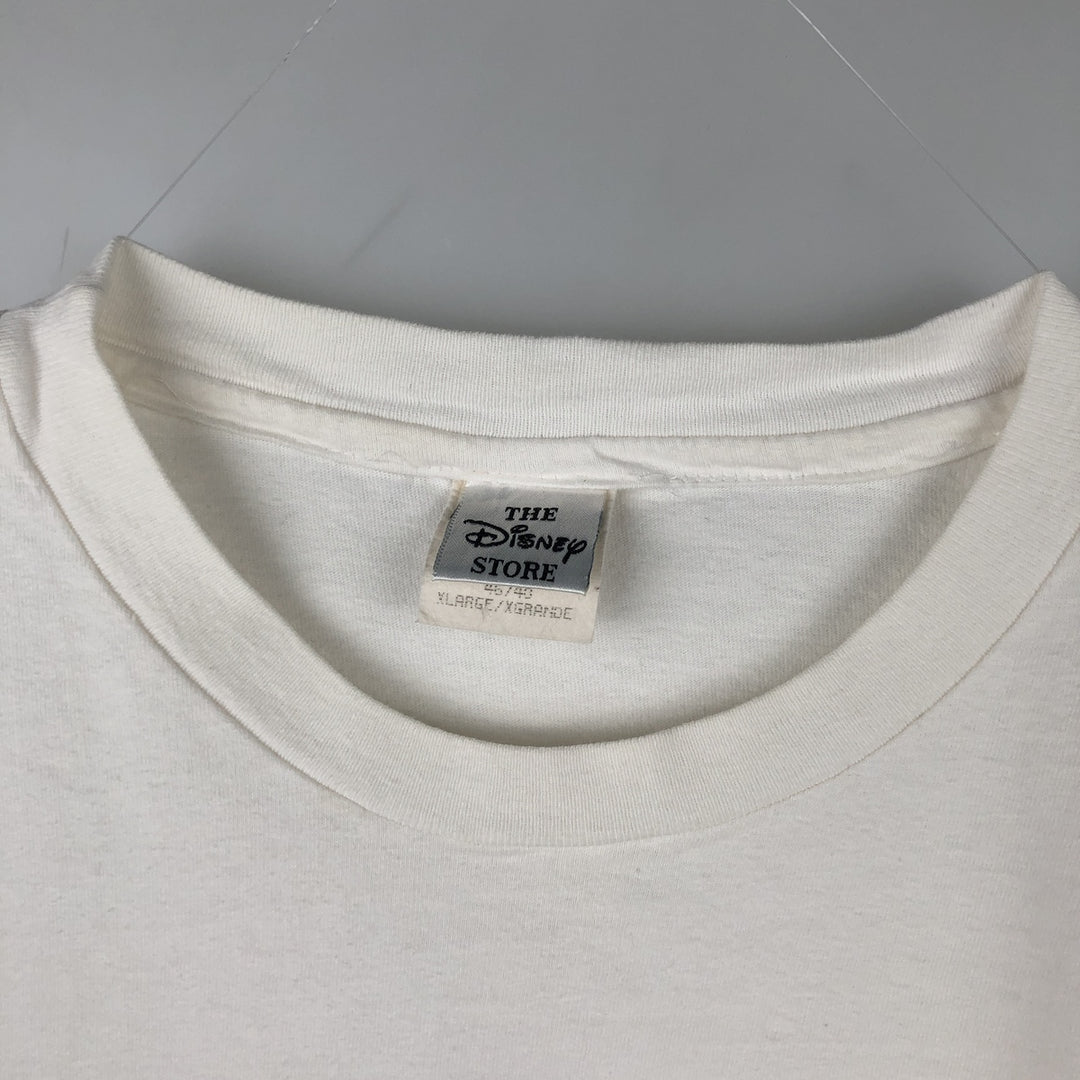 90'S THE DISNEY STORE DISNEY Character Print T-Shirt, Made in USA, Men's XL equivalent, Vintage cotton white type Vintage Second Hand