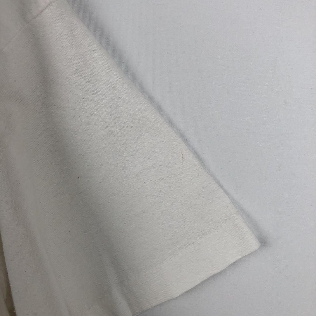 90'S Fruit of the Loom Back to the Fifties Fire Pattern Motorcycle T-Shirt, Made in USA, Men's Size L (approx.) cotton white type Vintage Second Hand