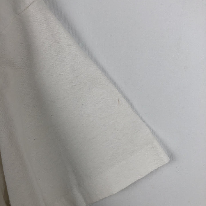 90'S Fruit of the Loom Back to the Fifties Fire Pattern Motorcycle T-Shirt, Made in USA, Men's Size L (approx.) cotton white type Vintage Second Hand