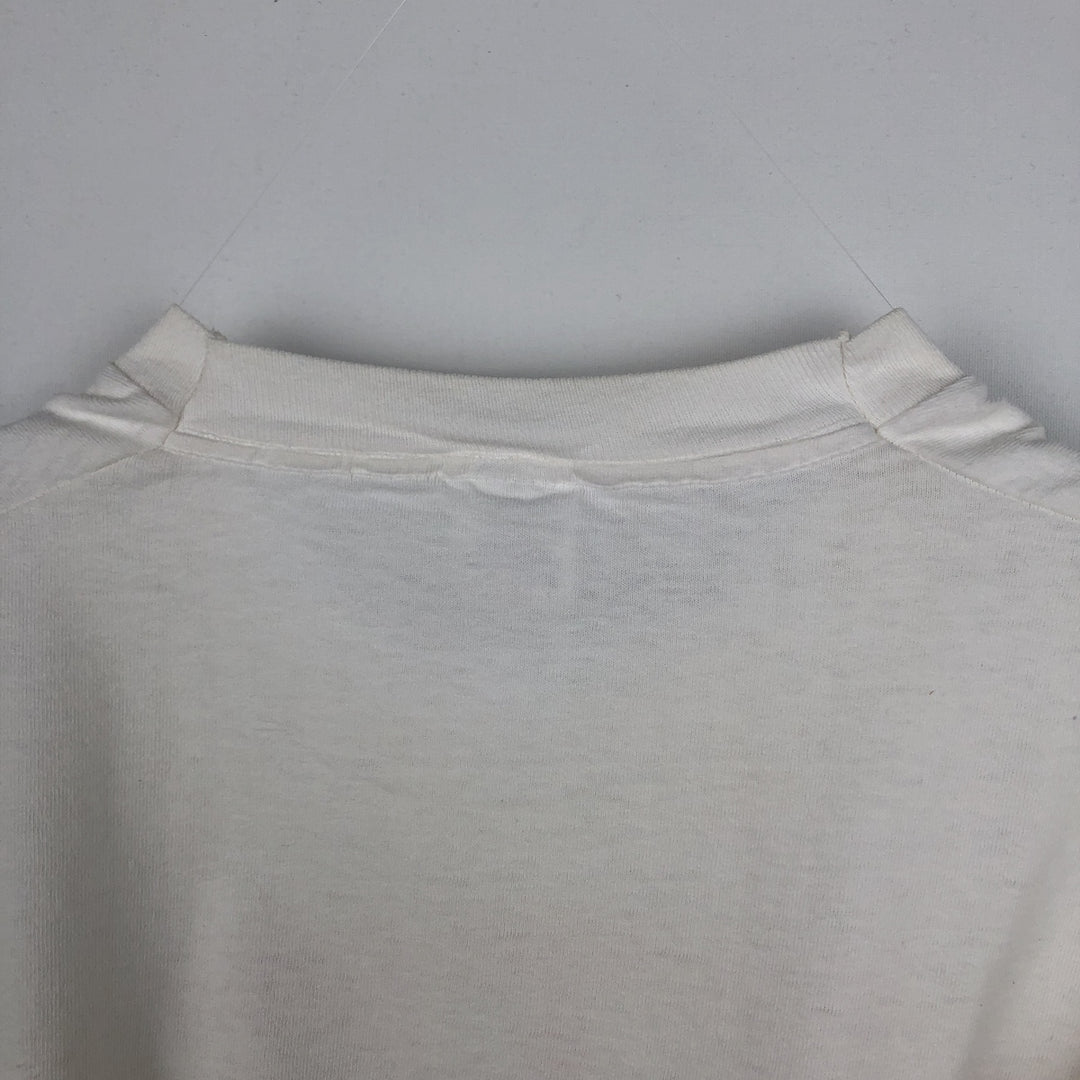 90'S Fruit of the Loom Back to the Fifties Fire Pattern Motorcycle T-Shirt, Made in USA, Men's Size L (approx.) cotton white type Vintage Second Hand