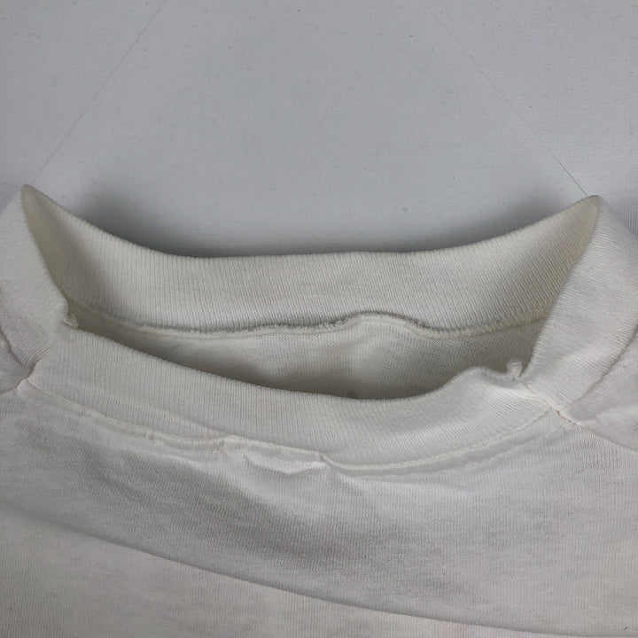 90'S Fruit of the Loom Back to the Fifties Fire Pattern Motorcycle T-Shirt, Made in USA, Men's Size L (approx.) cotton white type Vintage Second Hand