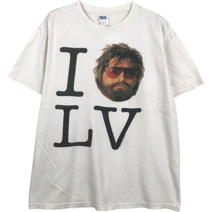 Anvil THE HANGOVER PART III The Hangover!!! The Final Reflection Movie T-Shirt Men's Size L cotton white type Vintage Second Hand