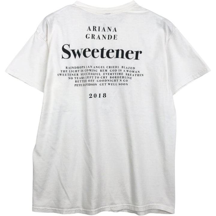 ARIANA GRANDE Band T-shirt (Men's size L) cotton white type Vintage Second Hand