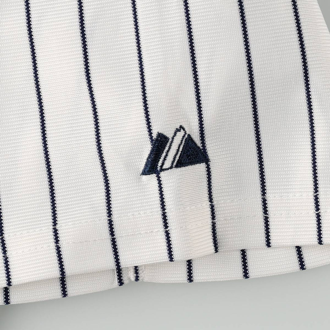 Majestic MLB NEW YORK YANKEES Stripe Pattern Game Shirt Baseball Shirt Men's Size L unclear white type Vintage Second Hand