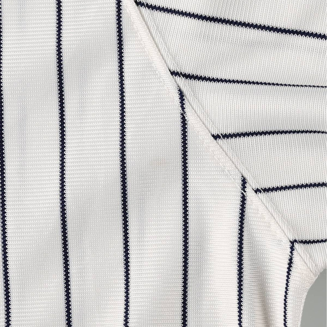 Majestic MLB NEW YORK YANKEES Stripe Pattern Game Shirt Baseball Shirt Men's Size L unclear white type Vintage Second Hand