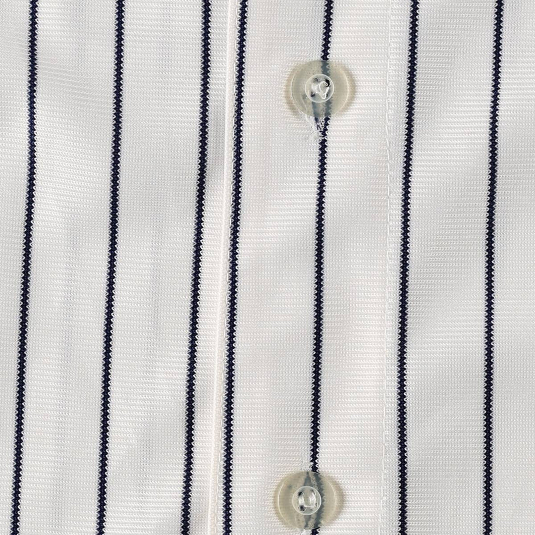 Majestic MLB NEW YORK YANKEES Stripe Pattern Game Shirt Baseball Shirt Men's Size L unclear white type Vintage Second Hand