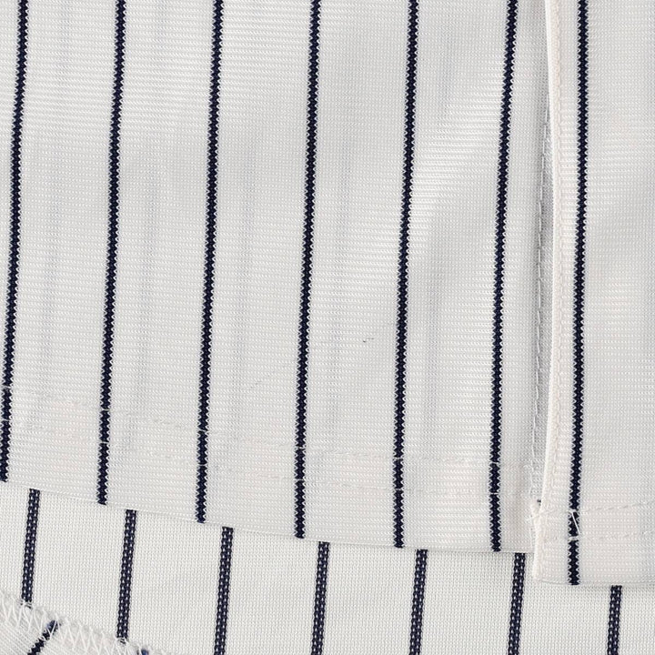 Majestic MLB NEW YORK YANKEES Stripe Pattern Game Shirt Baseball Shirt Men's Size L unclear white type Vintage Second Hand