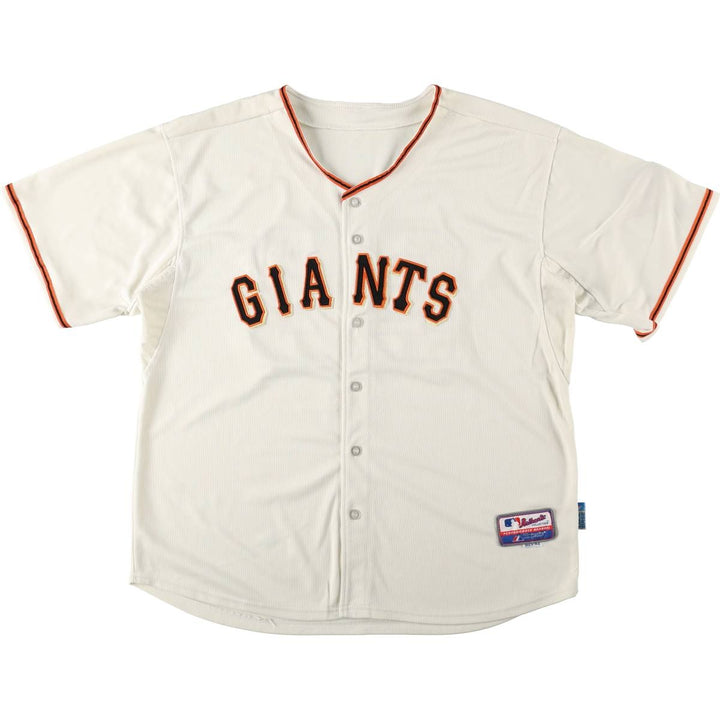 Majestic COOL BASE MLB San Francisco Giants Game Shirt Baseball Shirt Men's XL (approx.) unclear ivory Vintage Second Hand