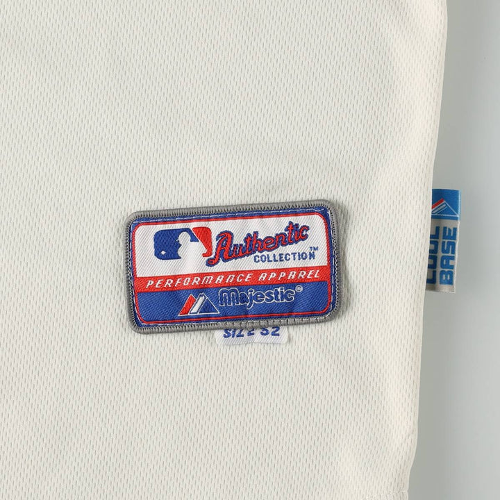 Majestic COOL BASE MLB San Francisco Giants Game Shirt Baseball Shirt Men's XL (approx.) unclear ivory Vintage Second Hand