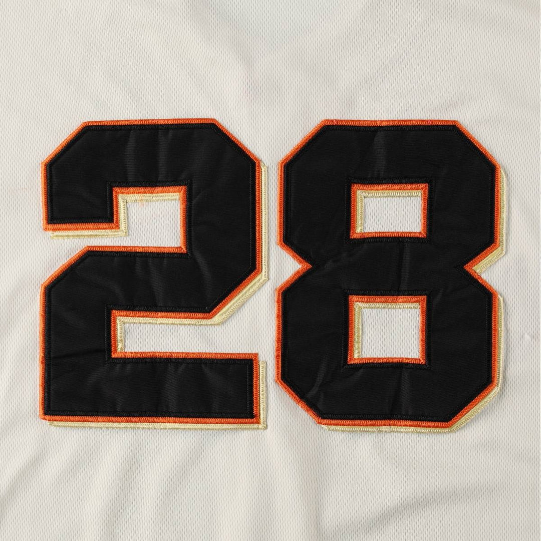 Majestic COOL BASE MLB San Francisco Giants Game Shirt Baseball Shirt Men's XL (approx.) unclear ivory Vintage Second Hand